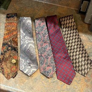 5 neckties. 2 Countess Wara. 1 each Briar, Bert Pulitzer, Dockers